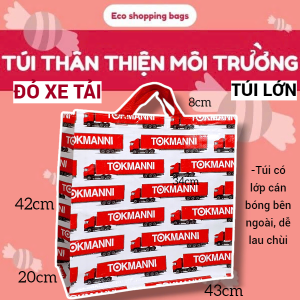 [LỚN ]Túi thân thiện môi trường túi đi chợ túi đi siêu thị túi tái chế túi tái sử dụng túi PP dệt túi thăm nuôi người bệnh túi xách hai quai túi eco eco bag túi chăn mền túi đựng đồ túi chống thấm túi không thấm nước eco bag pp