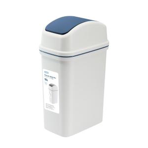 Inochi Hiro Flip Lid Waste Bin 15L – Compact Antibacterial Trash Can with Spring-Return Lid