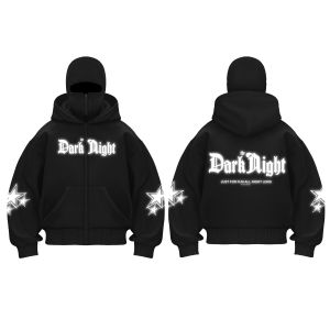 Do The Flow Hoodie Balaclava REFLEKTIF Dark Night LIMITIED Zipper Jaket Hitam