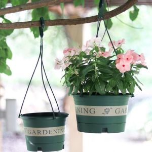 FULUPUGANG Removable Wall Hanging Flower Pot With Hook Drain Hole Design Hanging Basket Thickened Round Flower Pots Succulent Planters