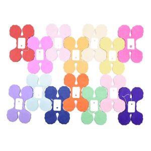 NOBLELYN Multicolor Paper Garland Leaf Design 3M Length Paper Pull Flag Party Supplies Paper Material DIY Decoration Wedding Party