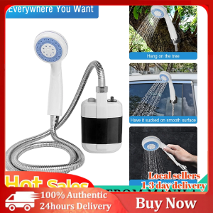 【FAST Delivery】Portable Camping Electric Shower Outdoor USB Rechargeable Shower Head Bathing 3.7V Pump 4.9ft for Beach Swimming Outdoor Traveling Hiking Shower Head With Hose Set