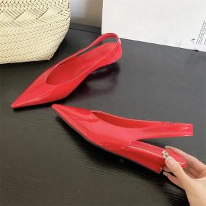 Eilyken Fashion Patent Leather Pointed Toe Women Pumps Elegant Low Heels Sandals Casual Dress Street Style Shoes2026