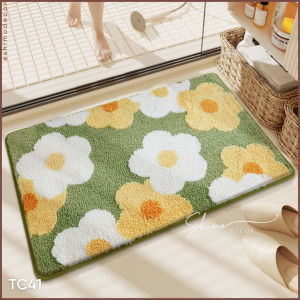 TC41 Thảm lau chân 3D hoa mùa xuân thảm chùi chân decor siêu thấm hút chống trượt cửa phòng ngủ phòng khách nhà tắm
