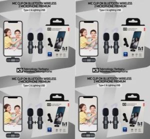 MICROFON WIRELESS PROFESSIONAL K9 / MIC PLUG AND PLAY - HITAM