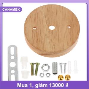 【CANAMEK】 10 12cm gỗ cơ sở đèn Trần Hiện Đại Tấm trần bằng gỗ chủ Mặt dây chuyền đèn phù hợp cơ sở đèn chùm DIY phụ kiện chiếu sáng