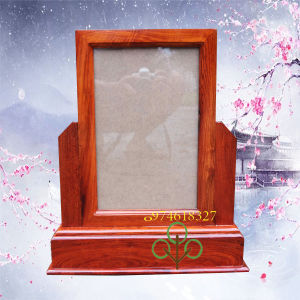 Khung hình bàn thờ đơn 21x31 kiểu trơn thờ gia tiên gỗ hương