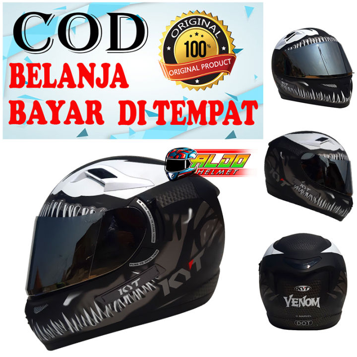 KYT K2 RIDER FLAT VISOR IRADIUM MOTIF VENOM BLACK DOFF GUN METAL