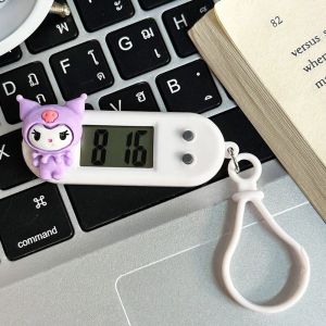 New Cute Pochacco Electronic Clock Kuromi Kitty Student Keychain Watch Gifts for Boys and Girls