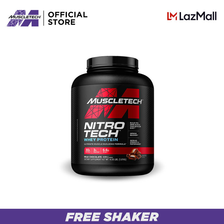 Muscletech Nitrotech Whey Protein 4 lbs. | WITH FREE SHAKER | OFFICIAL STORE