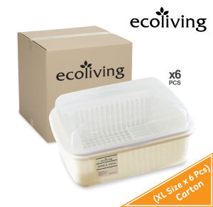 ECO LIVING CARTON DEAL 6Pcs/Ctn Large Capacity Dish Drainer W/CoverMilk Bottle StorageKitchen Rack PingganECO-201-6