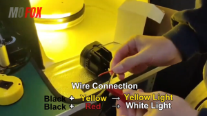 D2 80W 2Pcs Laser Gun LED Mini Driving Light White & Yellow High/Low Beam For Motorcycle Auxiliary Light Super Bright LED Work Light IP67 Waterproof Motorcycle Spotlight