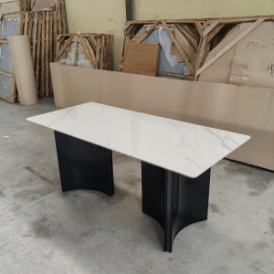 Vedourstyle Dining Table 岩板餐桌 Sintered Stone Meja Makan Batu Marble Ceramic Dining Table