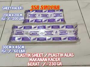HD PLASTIK SHEET TATAKAN ALAS MAKANAN ANTI PANAS KACER BERAT -/+ 230GR 100% ASLI MEREK KACER BERKUALITAS