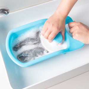 Portable Plastic All-in-one Washing Board Mini Socks Washboard Clothes Cleaning Tools Underwear Washboard