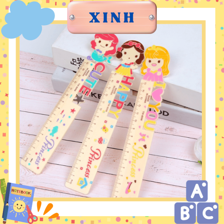3 Cây Thước kẻ học sinh 15cm mẫu công chúa Disney màu vàng | Lazada.vn