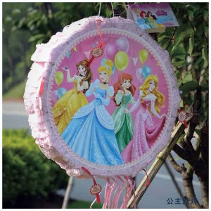 Fast Shipping Disneys princess theme Pinata Birthday Theme Paper Folded Kids Favors Game Gifts Toys Children Trick or treat Halloween Party Gifts candy storage box