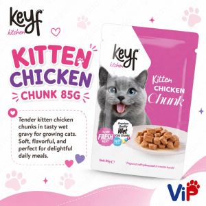 KEYF Pouch Cat Food Chunk 85g Chicken Beef Salmon Lamb and Scallop