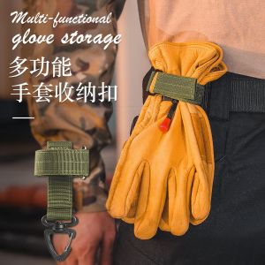 Chill Journey Keychain Gloves Rope holder Gear Clip Keeper Pouch Belt Keychain storage Buckle Adjustable hook hiking