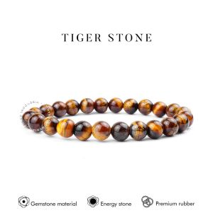 Emrys Bracelet TIGER STONE Real Stone Gelang Batu Pria Wanita