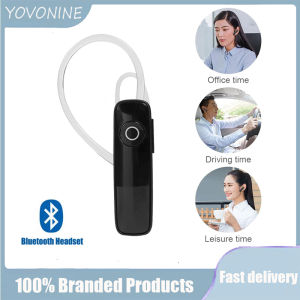 YOVONINE M165 Stereo Headset Earphone Headphone Mini Bluetooth V4.1 Wireless Handfree with Microphone for Huawei Xiaomi Android All Phone Black/ White