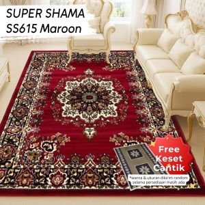 SUPER SHAMA Karpet Lantai 230x310 SS615 Maroon