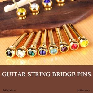 [COD] Millennium 1pcs Acoustic Guitar chuỗi cầu pins đầy màu sắc đồng thau Endpin thay thế