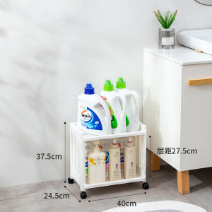2/3/4 Tiers Kitchen Bathroom Organizer Trolley Shelf/Rack/ Storage/Utility Cart with Rollers Wide - White / Grey Color [Stock in SG]