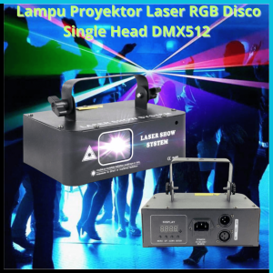 Alien Lampu Proyektor Laser RGB Disco Single Head DMX512 500m 14W - SLP-RGB500 / Lampu sorot Panggung Jarak Jauh Sensor Musik / Lampu Sorot Disco Warna Warni