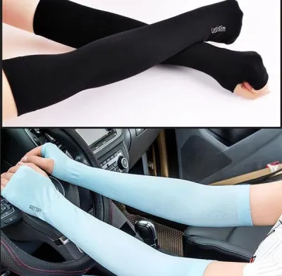Bộ 2 Găng Tay Chống Nắng Bao Tay Hở Ngón Găng Tay Xỏ Ngón Đi Nắng