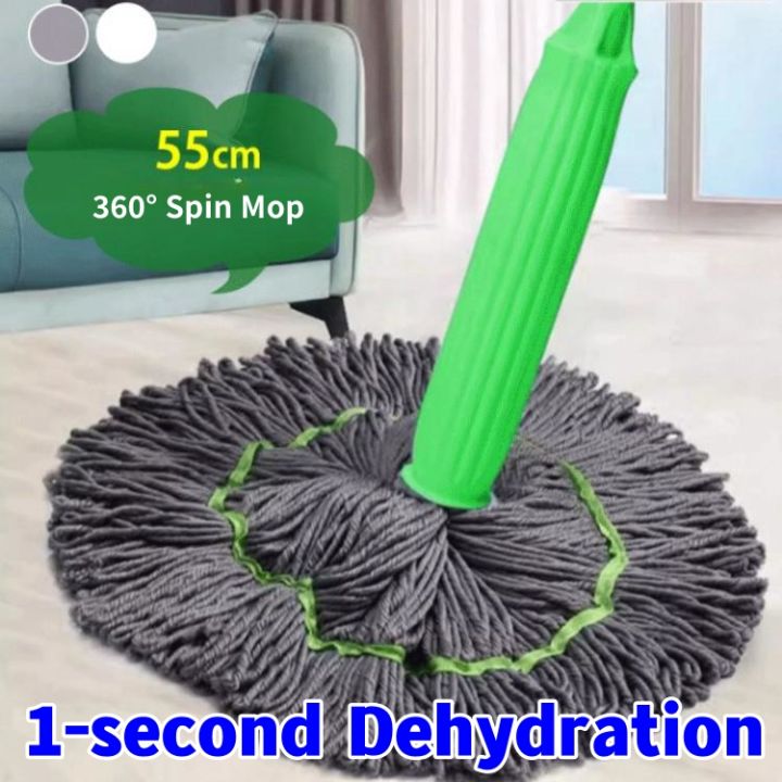 1-Second Dehydration 】 Bamboo Fiber Self Twisting Rotating Mop Multi ...