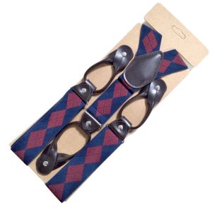 WININ Heavy Duty Mens Suspenders Multiple Styles Adjustable Y-Back Suspenders Pant Braces Long Lasting Leather Suspenders Wedding