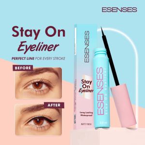ESENSES Stay On Eyeliner 4ml - Waterproof Long Lasting dan ujung kuas yang tipis