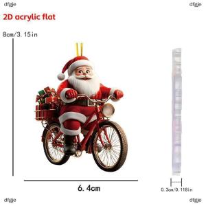 [COD] dfgje Giáng sinh Mặt dây chuyền Acrylic 2D phim hoạt hình Santa Claus Snowman động vật Pet lễ hội treo đồ trang trí cho Xmas cây trang trí nội thất
