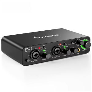 MAONO PS22 USB Audio Interface for PC 60dB Pro-Preamp 24bit 192kHz Dual USB Interface for Home Recording Podcast Streaming