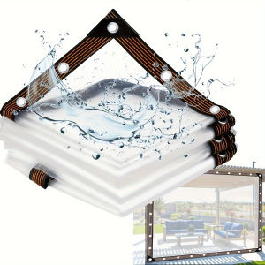 Versatile Waterproof Transparent Tarp with Seal - Perfect for Gardens Yards Chicken Coops Porch Awnings & Camping