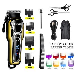 VIPStores Kemei KM-1990 Electric Hair Clipper for Men Professional LED Display Hair Clippers Wireless Hair Cut