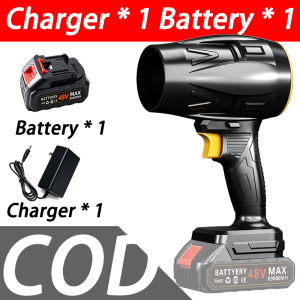 [New Upgrade] Air Blower Portable Cordless Blower 21V105OW Turbo Violent Fan Lithium Violent Leaf BlowerVacuum 2 IN 1 Portable Turbofan Blades Stepless SpeedChange Cordless Blower Pure Copper Motor With BatteryPortable Blower Cordless