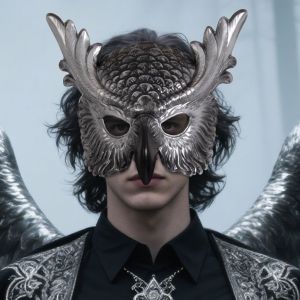 OKDEALS01 Realistic Design Owl PP Material Scary Style Animal Head Full Face Cover Prom Full Face Halloween Party