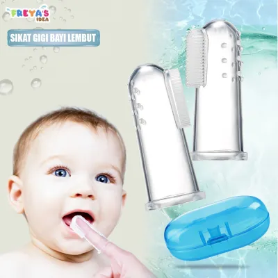 FR-C866 Sikat Gigi Bayi Bahan Silikon Baby Finger Toothbrush Lembut Pack Kotak / Sikat Lidah Bayi New Born Pembersih Mulut Bayi