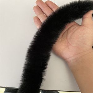 CANICECA Cuff Plush Strip Faux Fur Ribbon Tape Handmade Wool Tops 1M Artificial Fur Stripe Decoration Stage Costume Fluffy Trim
