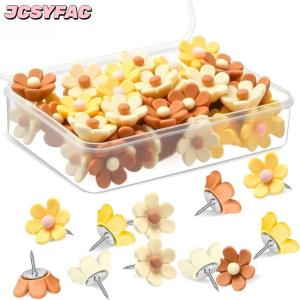 JCSYFAC Hoa đinh ghim nhựa hoa thumbtacks bền đầy màu sắc trang trí Hội Đồng Quản trị pins cho các trường học nhà văn phòng Memo tường 20pcs