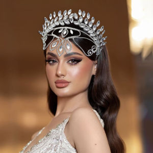 DZ130 Pha lê Cô dâu Vương miện và Vương miện Rhinestone Dạ hội Diadem Băng đô cài tóc cưới Phụ kiện tóc Trang sức Băng đô cô dâu2026