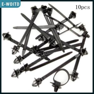 E-WOITD 10 20PCS Car Nylon Black Cable Ties Push Mount Wire Harness Fastener Cable Clamp Clips Ties Management Car Wire Organizers