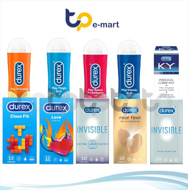 Durex Love Condoms 12s / Invisible Sensitive / Extra Lubricated / Real Feel  Condom 10s / Intense Orgasmic Gel 10ml / Play Lubricant Gel Classic /  Lubricant Gel Strawberry 100ml / KY 100ml / - Lazada | Lazada