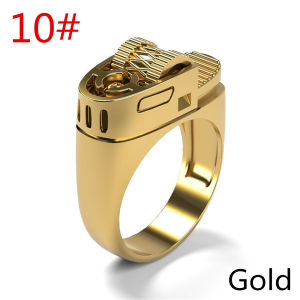 BETTERFORM Men Rock Fashion Accessories Vintage Biker Gothic Creative Lighter Rings Punk