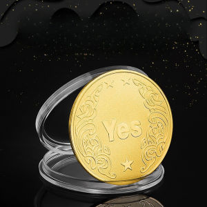 3 PCS เหรียญตัดสินใจ ใช่/ไม่มีเหรียญทองเหรียญมายากลของเล่นเหรียญโชคดีเหรียญที่ระลึกเล่นเหรียญงานฝีมือโลหะคอลเลกชันเหรียญ