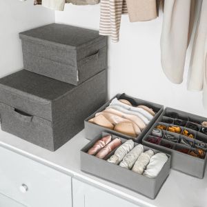 [Hàng VN-ảnh thật]Hộp đựng quần áo Bigso Thụy Điển phong cách Bắc Âu sang trọng Size 40x30xH22cm Storage Box