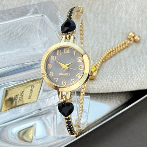 Small Heart Shaped Bangle Bracelet Watch For Women Original Stainless Steel Adjustment Strap Retro Fashion Womens Casual Watches No Tarnish