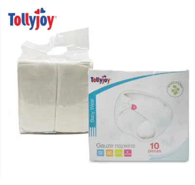 Tollyjoy Bamboo Cotton Gauze Napkins Super Soft Baby Napkin Kain Lampin Bayi Lembut (1pc/Loose or 10pcs/Pack)
